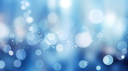Poster -  blue abstract background with blurred circles 
