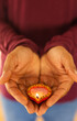 © Wavebreak Media - Holding lit diya, person celebrating traditional Indian diwali festival at home, copy space