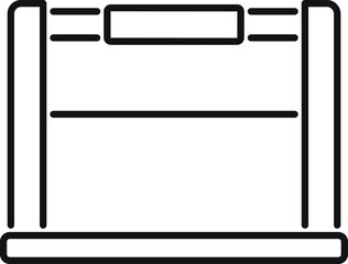 Poster - boxing ring icon in outline style isolated on white background