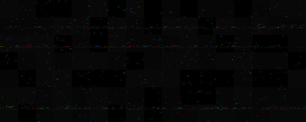 Poster - Static RGB noise. Interference lines texture. Glitch vhs pixel noise stripes wallpaper. Lost or bad TV signal. Rippled video tape background. Image distressed backdrop effect. Vector rgb crt tv screen