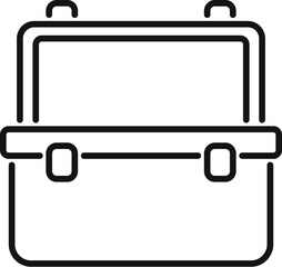 Poster - Simple lunchbox icon with a handle, representing the concept of storing food for picnics, work, or school