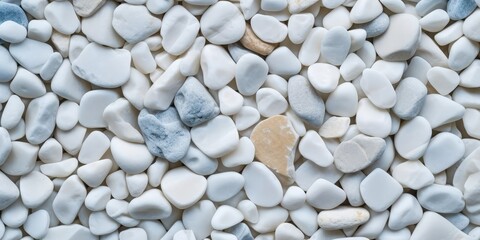 Wall Mural - White and Grey Pebbles