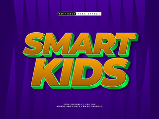 Wall Mural - smart kids editable text effect in game and kids text style