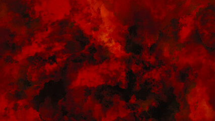 Wall Mural - Red watercolor texture. Abstract design with red grunge background, old dark red paper texture background. Old dark red paper texture background. Black and red background with watercolor paint.