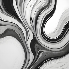 Fototapete - Black and white abstract vector background with design elements like swirls, spirals, and waves
