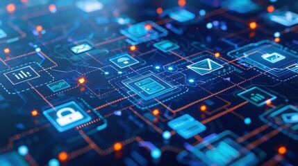 Data science, AI and cloud data concept. Computer programmer.