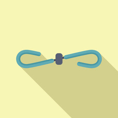 Poster - Skipping rope lying on yellow background for fitness exercise