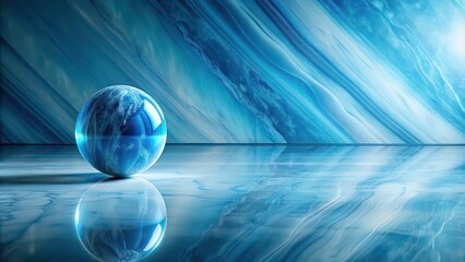 Wall Mural - Smooth futuristic backdrop with a sleek blue marble accent , futuristic, smooth, sleek, blue, marble, accentuate, backdrop