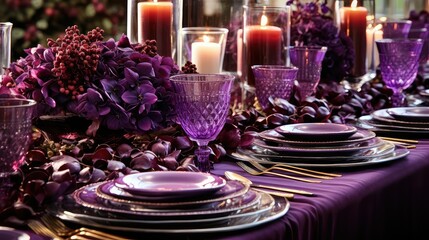 Sticker - napkins thanksgiving purple