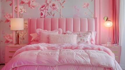 Sticker - pastel pink interior