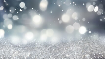 Poster - twinkle glitter background silver