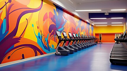 Canvas Print - cardio gym interior