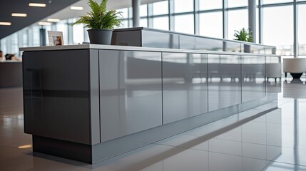 Wall Mural - glossy grey counter background