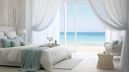 Poster - airy bedroom interior