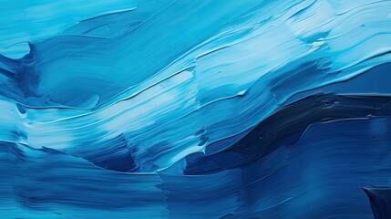 Wall Mural - bold blue acrylic paint strokes