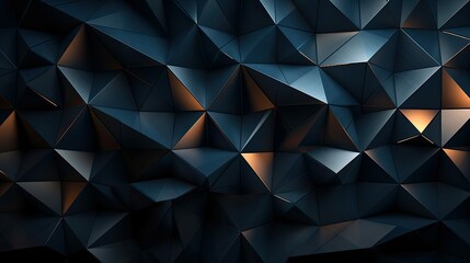 Wall Mural - shadows triangle pattern dark