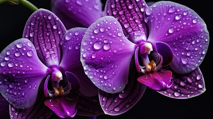 Sticker - close purple orchids