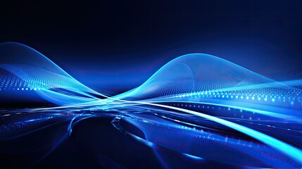 Canvas Print - futuristic blue glow background