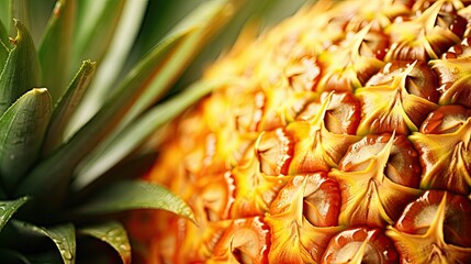 Wall Mural - texture ripe pineapple fruit