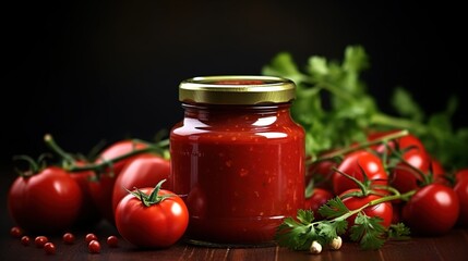 Poster - tomato sauce in jar