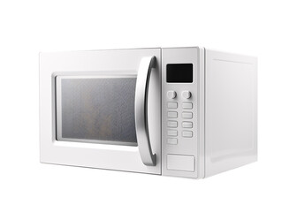 a white microwave oven with a door