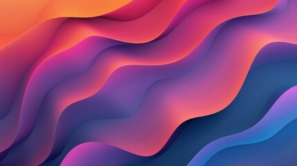 Abstract Colorful Wavy Background with Smooth Gradient