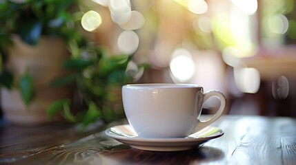 white coffee cup on background