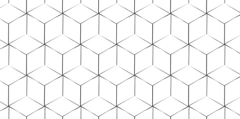 Wall Mural - Abstract seamless Vector hexagonal illustration seamless wallpaper wire design. creative diamond surface web structure honeycomb gold line element digital geometric pattern background.