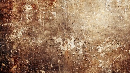 Aufkleber - Scratched texture background with brown grunge aesthetics