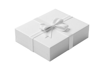 Wall Mural - white gift box isolated on transparent background