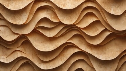 Wall Mural - Abstract seamless pattern with textured brown paper design