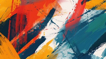 Wall Mural - Abstract art background with colorful brush strokes for design projects and websites