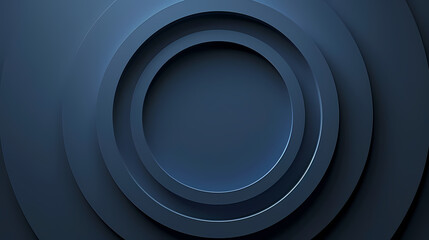 Abstract concentric circles in gradient shades of dark blue, creating a modern and minimalist design.