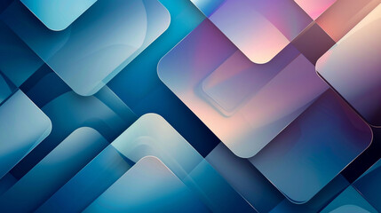 Wall Mural - gradient abstract on blue background. Vibrant blue abstract background with geometric squares with light overlay for banner, poster, web in futuristic and technology design.