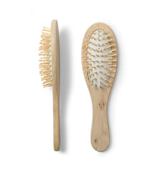 Wood Comb on white background