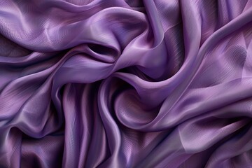 Poster - An overhead photograph showcasing a textured purple fabric draped elegantly, capturing the subtle variations in shade and light
