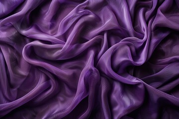 Poster - An overhead photograph of a textured purple fabric draped elegantly capturing the subtle variations in shade and light