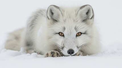 Wall Mural - Arctic Fox in Snowy Landscape