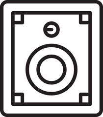 Poster - Music Loudspeaker Icon Line Art