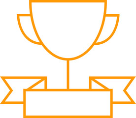 Wall Mural - Award Trophy with Ribbon Icon
