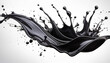 © -Y4NN- - arrière-plan vague de peinture, encre noire liquide abstraite et éclaboussure
