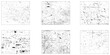 © Mst - Grunge distress wall bundle image. Set of 6 textured black backgrounds. Retro backgrounds. Grungy Background textures High-Quality Vector Files for Unique and Creative Designs