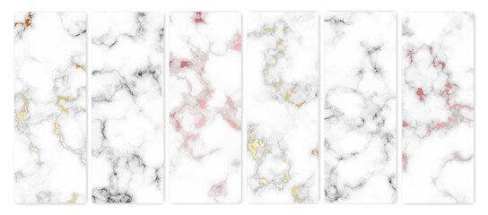 Wall Mural - Set of marble texture backgrounds