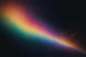 Wall Mural - vibrant rainbow background in dark with dust particles creating dramatic and colorful scene