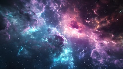 Animation view to travelling across the universe in moving