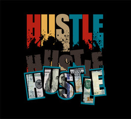 Wall Mural - hustle money dollar use for printing and more