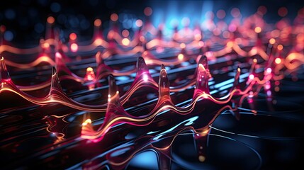 Glowing lines symbolizing AI innovation