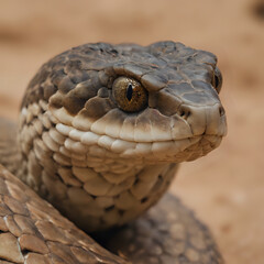 Wall Mural - a snake with a very large head and a very long tongue