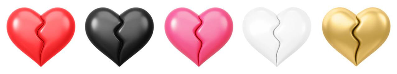 Sticker - 3d of heart png on transparent background