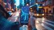 © banthita166 - Futuristic Urban Commuting Solutions: Smart Mobility App Interface on Smartphone